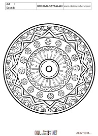 Mandala boyama sayfaları